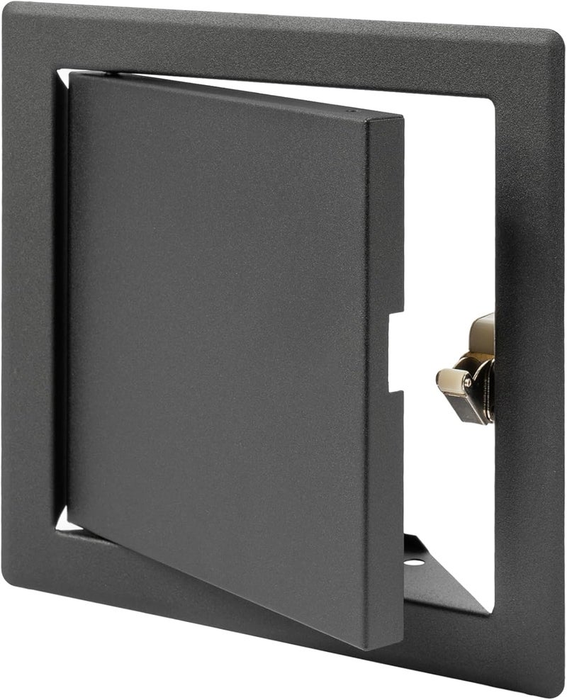 Vent Systems 6'' x 6'' Inch Anthracite Metal Access Panel with Click Function - Easy Access Doors - Access Panel for Drywall, Wall, Electrical and Plumbing Service Door - Image 1